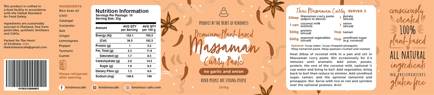 Massaman Curry Paste (No Garlic No Onion)